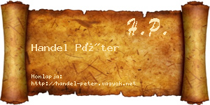 Handel Péter névjegykártya